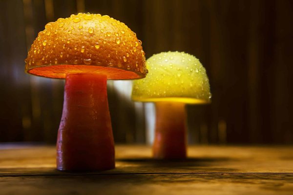 Lampe champignon vintage orange "original" | chic rétro à petit prix